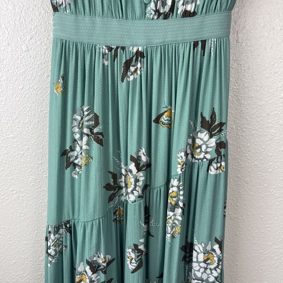Free People All I Got Maxi Dress Torquiose Floral - Picture 12 of 14